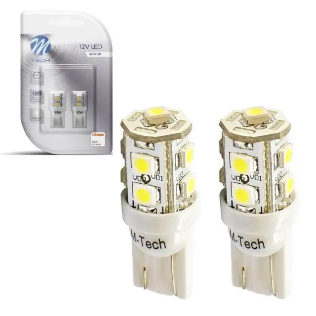 W5W 12V T10 W2,1x9,5d LED 9xSMD3528 ΛΕΥΚΟ (ΚΑΡΦΩΤΟ ΑΚΑΛΥΚΟ) BLISTER 2ΤΕΜ. LB018W 2