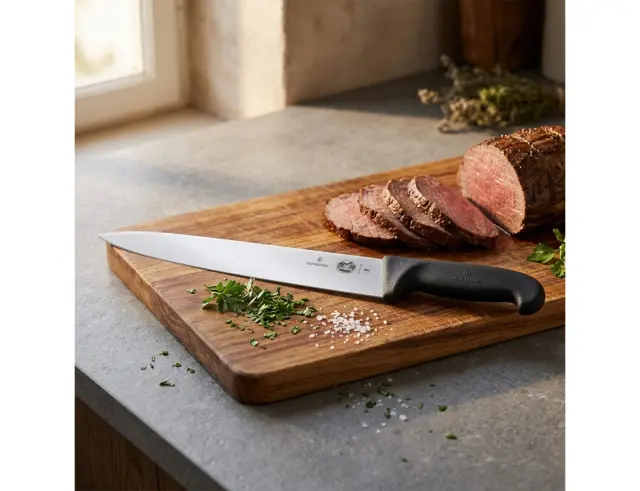 Μαχαίρι τεμαχισμού Victorinox Fibrox με φαρδιά λάμα και μήκος λεπίδας 30cm - Black5.4503.30