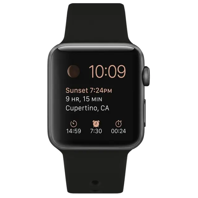 Rubber Λουράκι για Apple Watch 38/40/41/42(series 10/11/12)mm- Black OEM 2