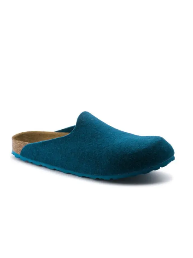 Birkenstock Παντόφλες Unisex τσόχα Μπλέ BIR/AMSTERDAM 1021447 PETROL 2