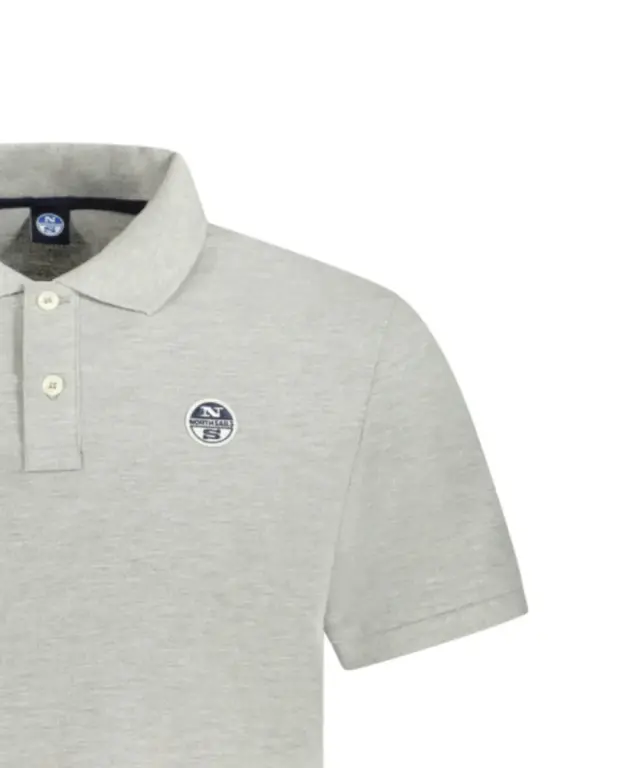 North Sails - Ανδρικό Κοντομάνικο Polo T-Shirt 995011-000-0926 Γκρι 3