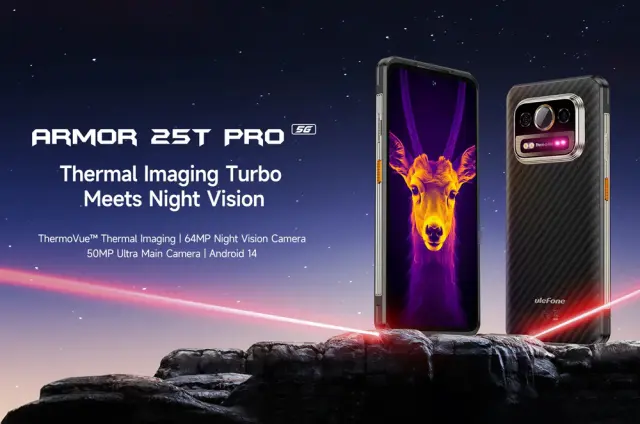 ULEFONE smartphone Armor 25T Pro, 6.78", 8/256GB, 5G, 6500mAh, IP68/IP69K/MIL-STD-810H, μαύρο 2