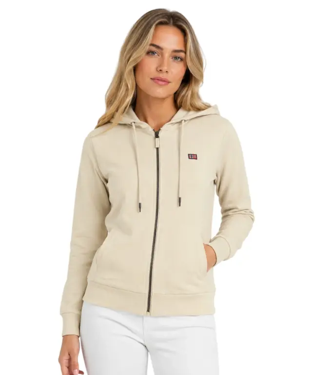 Norway Nautical School - Γυναικεία Ζακέτα Φούτερ 852411-BEIGE Μπεζ