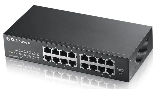Zyxel GS1100-16 Unmanaged Gigabit Ethernet (10/100/1000) Black