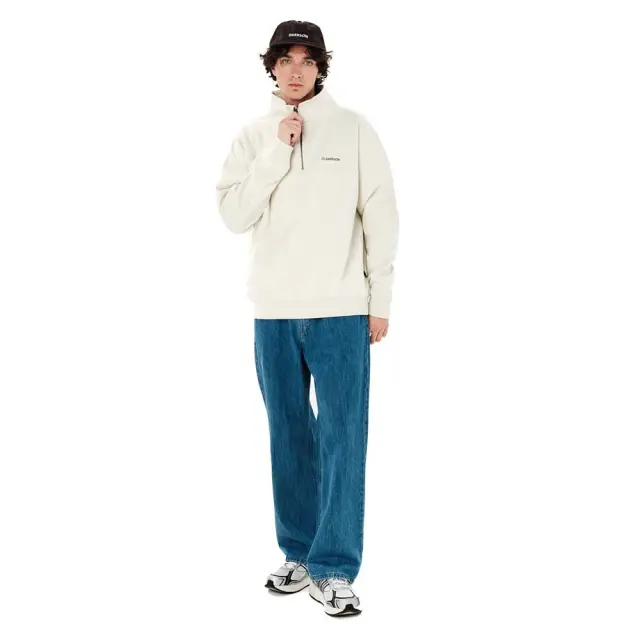 Emerson Men's Half Zip Sweat (262.EM20.300-Clay White) - Μπέζ 3