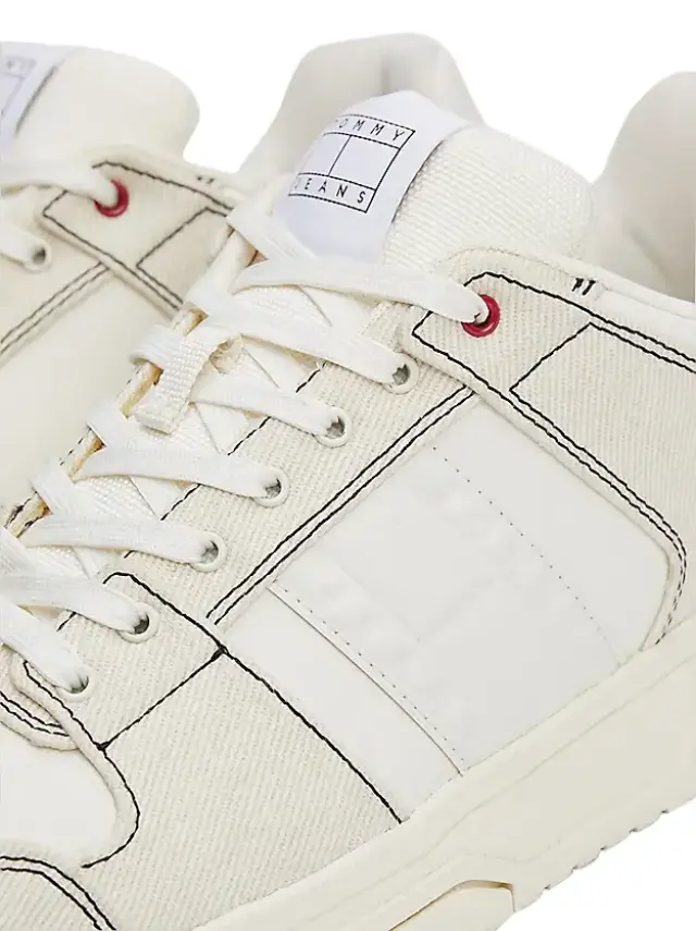 Tommy Hilfiger - Ανδρικά Sneakers The Brooklyn Mix Material EM0EM01428-YBI Εκρού 3
