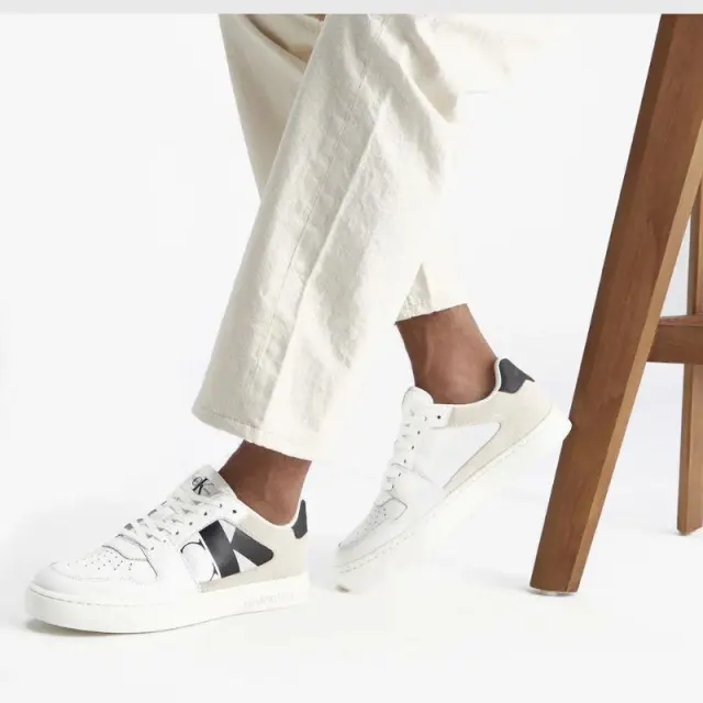 Calvin Klein - Ανδρικά Sneakers Classic Cupsole Low Laceup Nbs YM0YM01002-01W Λευκό - 44