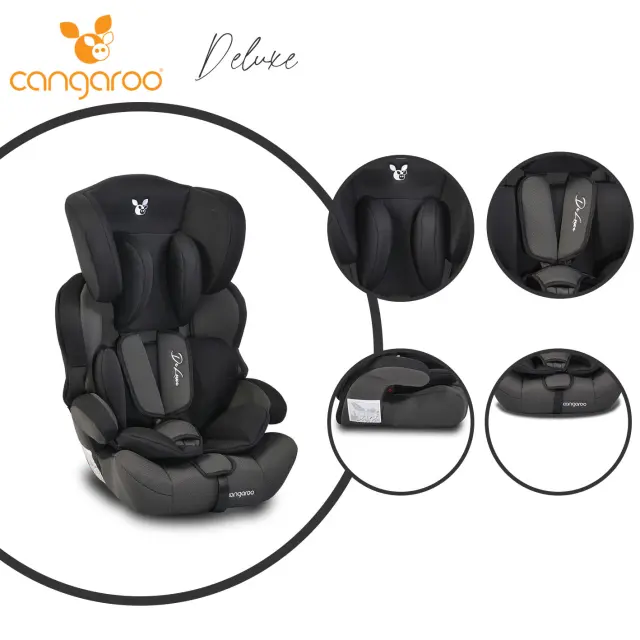 CANGAROO - Baby car seat Deluxe black - 3801005150823