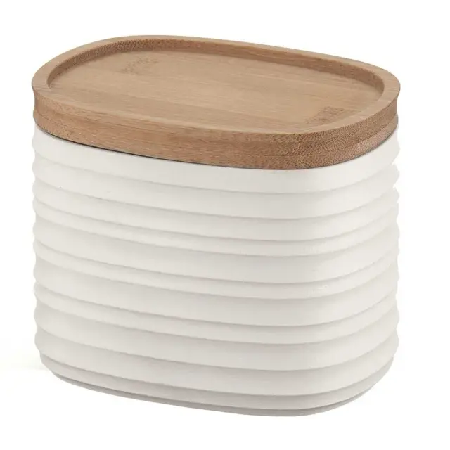 Βάζο 500ml με bamboo καπάκι Tierra άσπρο Guzzini 181801156