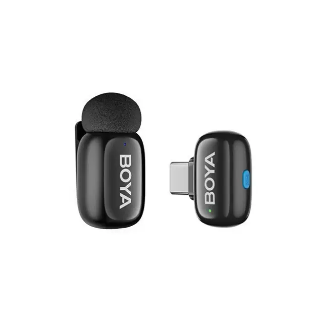 BOYA Mini 2-02 Wireless Microphones 2.4GHz USB-C Black 2