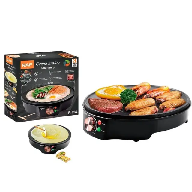 RAF Κρεπιέρα 1200W R.528 - Crepe & Pancake Maker 97021