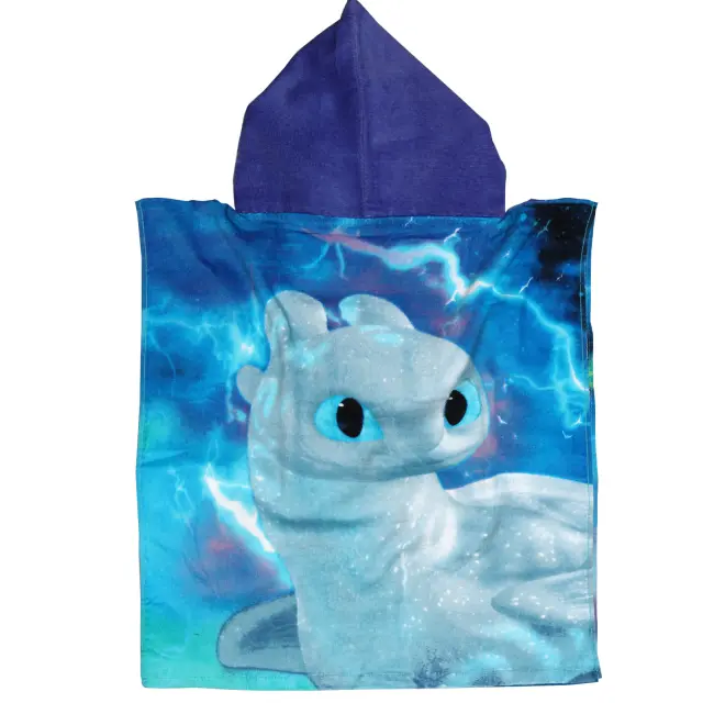 Πόντσο Παιδικό 50Χ115 Cotton Das Home How To Train Your Dragon 5868 Μπλε-Μαύρο 2