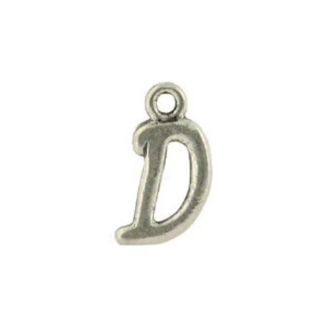 Διακοσμητικό Χυτό Pewter - Γράμμα D - Antique Fine Silver - 1τεμ