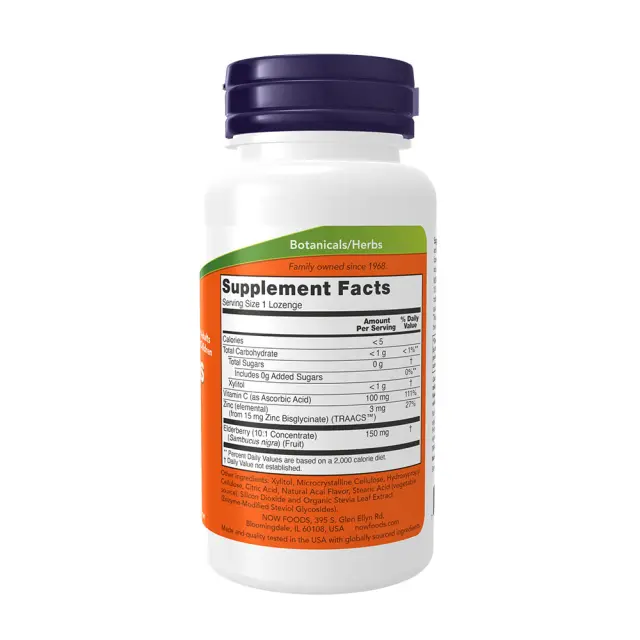 Sambucus Zinc-C 60lozenges - NOW Foods 2