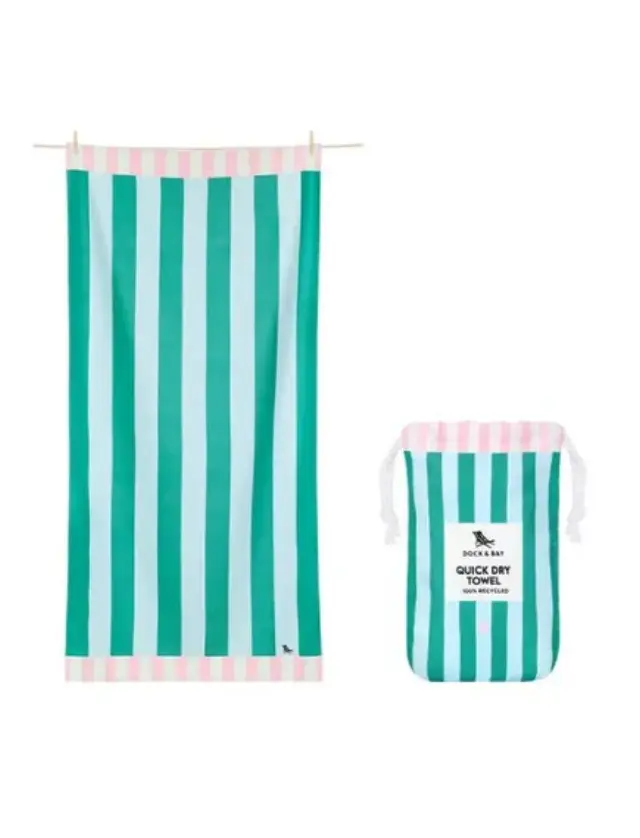 Dock & Bay: Πετσέτα θαλάσσης Quickdry - Pastel Pier (Μικροϊνες) XL (200x90εκ.)