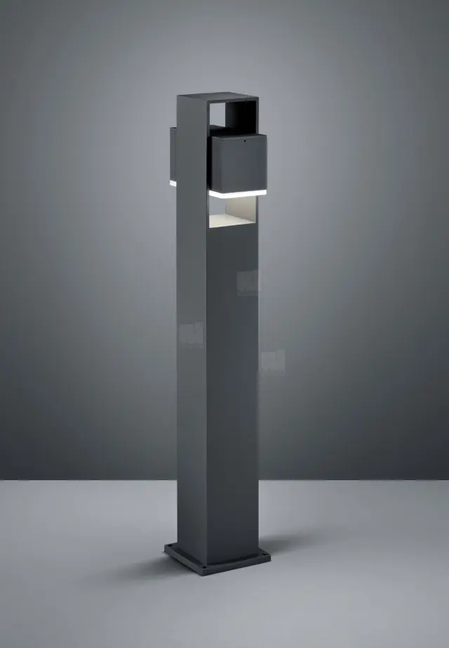 ISY Φωτιστικό Bollard Εξωτερικού Χώρου LED 13W Graphite IP54 Γραφίτης Σκούρο Γκρί 2