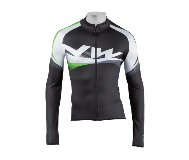ΜΠΛΟΥΖΑ NORTHWAVE EXTREME GRAPHIC ΜΑΚΡΥ ΜΑΝΙΚΙ FW13-14 - ΜΑΥΡΟ-ΠΡΑΣΙΝΟ - SMALL