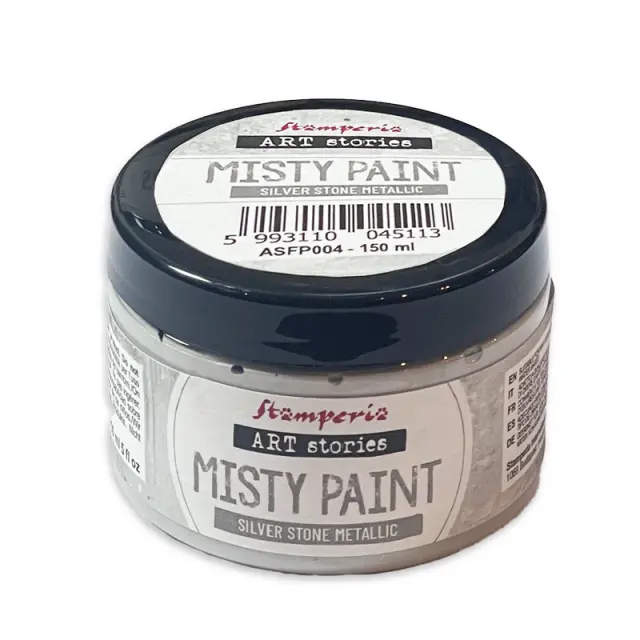 Misty Paint μεταλλικό Stamperia 150ml, Silver Stone