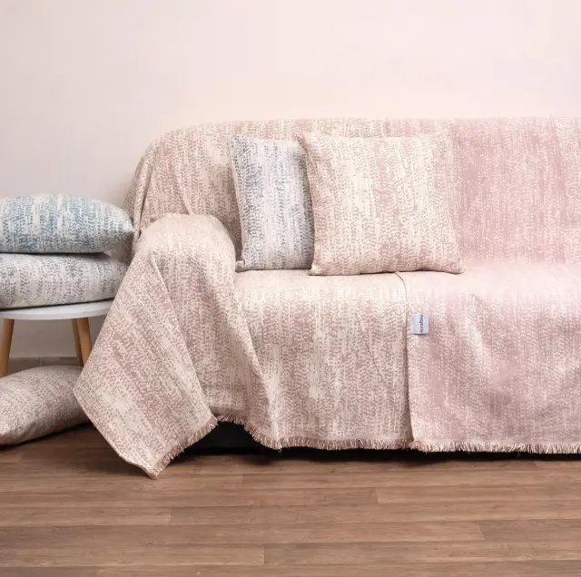 Ριχτάρι Διθέσιο 180x240 Anna Riska 1452 Blush Pink 100% Chenille