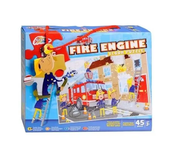 PUZZLE FLOOR FIRE ENGINE 63cmX43cm 45pcs GR-5015