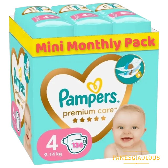 Pampers Premium Care no4 9-14kg MiniMonthly 136τμχ