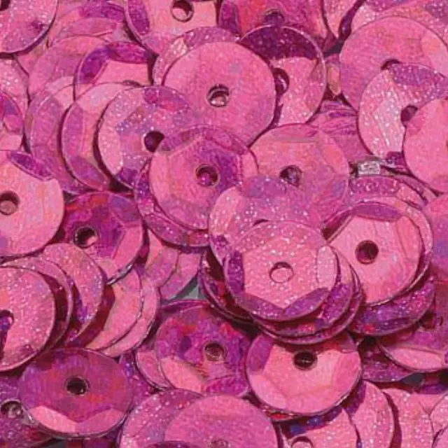 Πούλια Στρογγυλή Πρισματική Ø6mm - Bright Pink Hologram 5gr (~500τεμ)