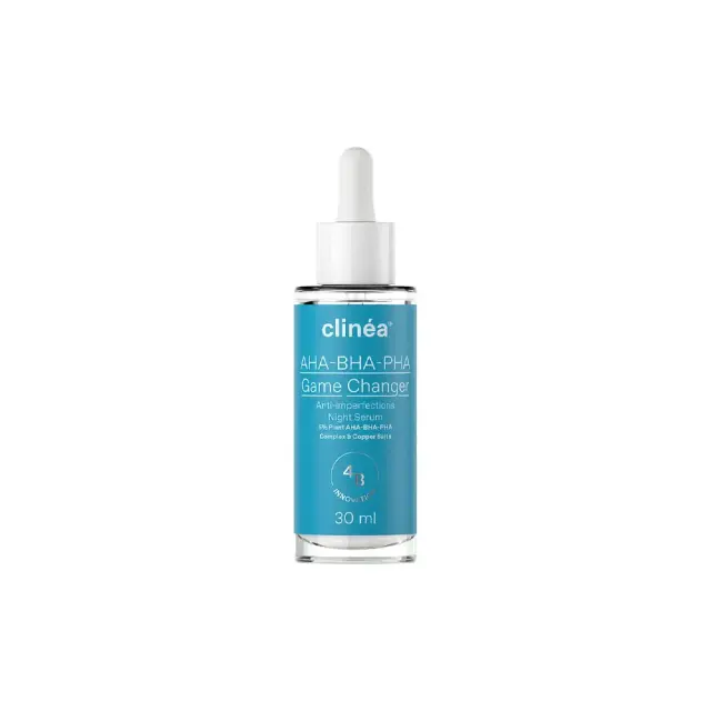 Clinéa AHA-BHA-PHA Game Changer Serum Νυκτός κατά Ατελειών με Οξέα & Κολλαγόνο 30ml