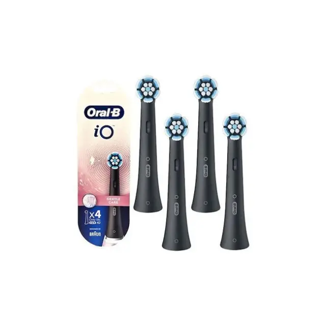 Oral-B Ανταλλακτικές Κεφαλές για Ηλεκτρική Οδοντόβουρτσα iO Gentle Care 4pcs Black (iO Gentle Care black)