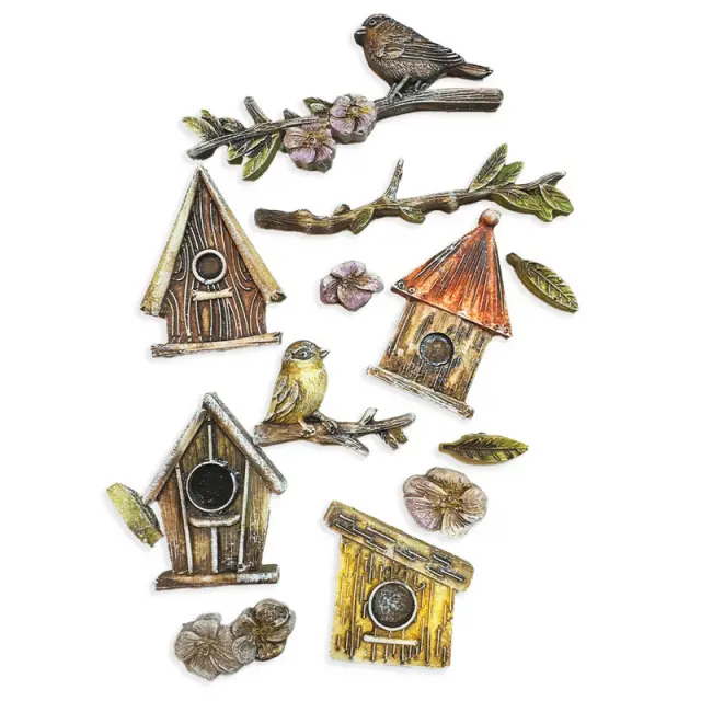 Καλούπι σιλικόνης A5, 15×21cm, Stamperia, Create Happiness Dewdrops, Bird & Nest 2