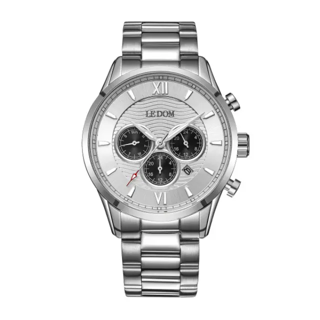 Le Dom Aviator, Men's Watch, Silver Stainless Steel Bracelet LD.1498-3