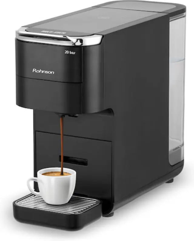 Rohnson Πολυχρηστική Multicapsule 5 σε 1 Μηχανή Espresso 1545W Πίεσης 20bar Μαύρη 2