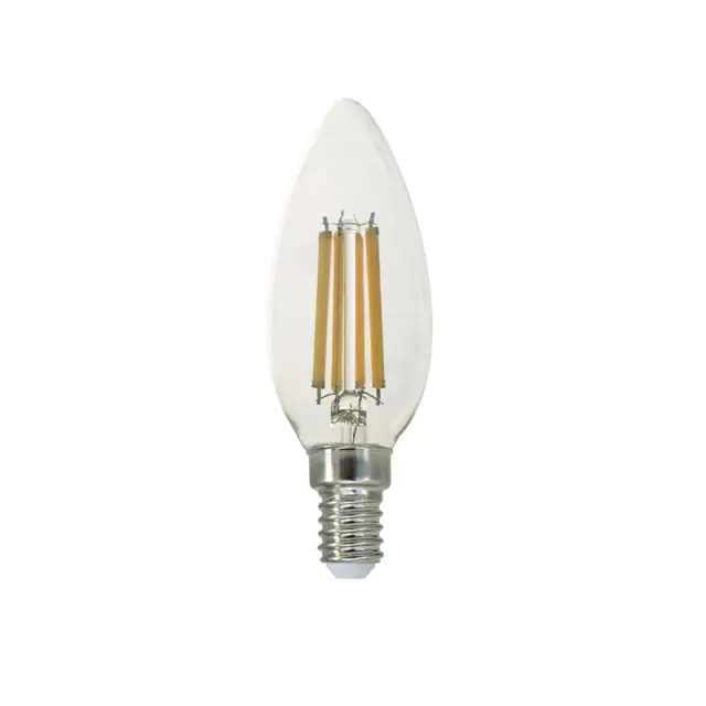 FILAMENT LED C35 7W 4000K 230V AC 880LM RA80 30000HRS 360° 1xE14 / FLAM7NW