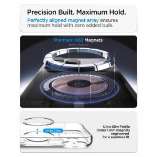 Θήκη TPU & PC Spigen Apple iPhone 18 Pro Max/ 17 Pro Max MagSafe Ultra Hybrid Διάφανο-Χρυσό N71795 2