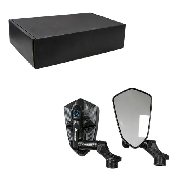 Καθρέφτες Μηχανής Universal CNC Αλουμινίου - Universal CNC Aluminum Motorcycle Mirrors Set 0333004