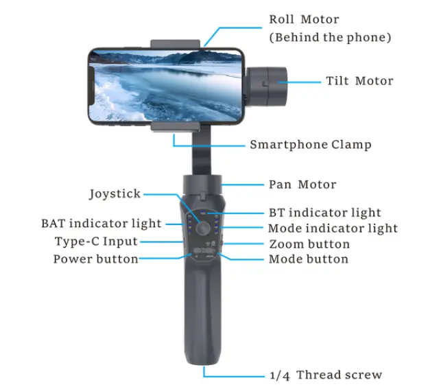 Σταθεροποιητής εικόνας Gimbal για smartphone - F10 Pro - 811481 3