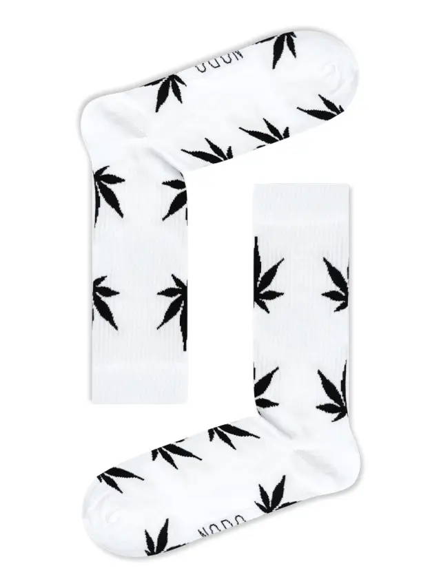 Βαμβακερή Κάλτσα με Σχέδια Marijuana NODO