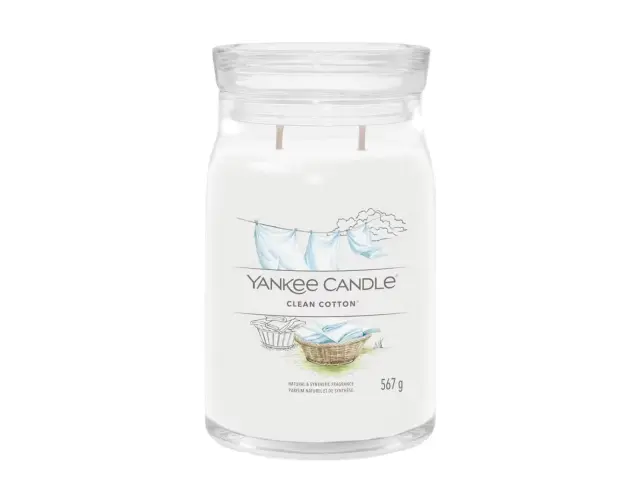 Αρωματικό Κερί Yankee Candle με διάρκεια καύσης έως 80 ώρες και άρωμα Clean Cotton1630644E