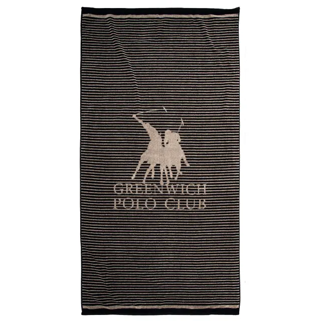 Πετσέτα Θαλάσσης 90x180 400gsm Greenwich Polo Club Essential 5235 Black 100% βαμβακερό