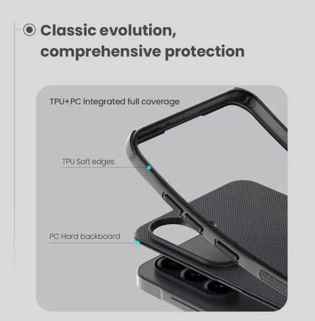 Nillkin Super Frosted PRO Back Cover for Samsung Galaxy A56 5G Black 3