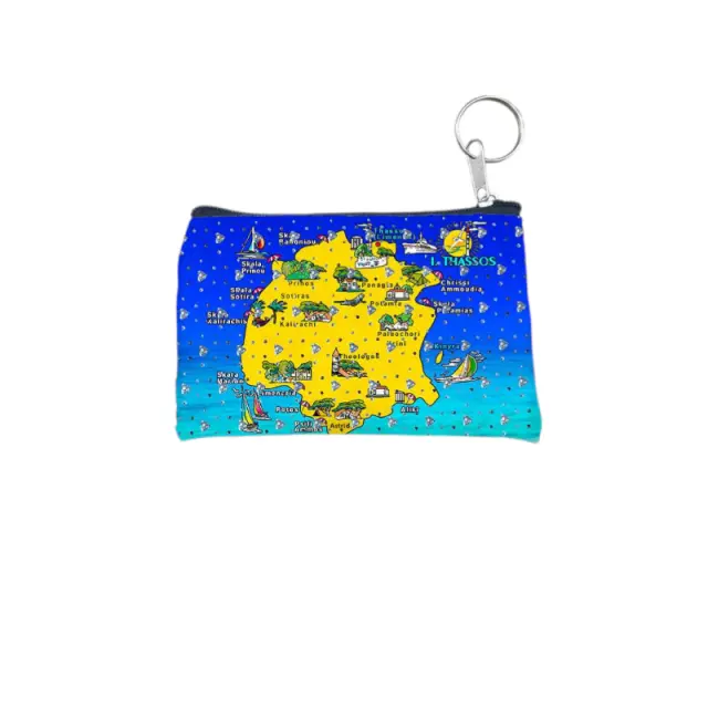 Πορτοφόλι Souvenir μπρελόκ - Σετ 10pcs - PVC - Thassos - 11*7cm - 871734