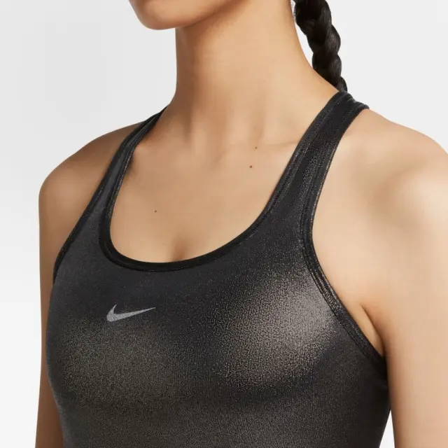 Nike Swoosh Icon Clash Dri-Fit Γυναικείο Αθλητικό Μπουστάκι CT3791-010 Ασημί - M 3