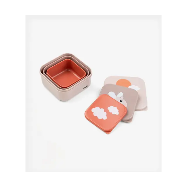 Σετ 3 Τεμαχίων Snack Box Done by Deer Happy Clouds Powder 240ml 370ml 540ml BR77641 2