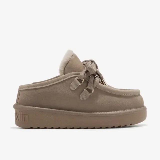 Δερμάτινα Suede Σαμπό Mε Γούνα D.Franklin Nordic Clog DFSH375005-TAUP Πούρο - 36