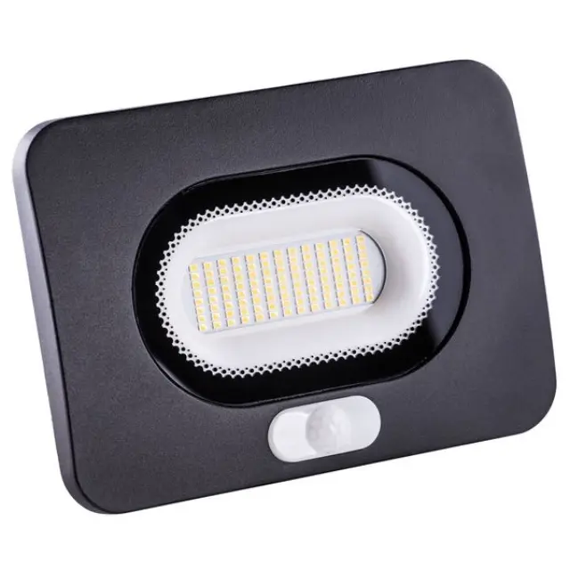 LED Floodlight 50W 4000K 5000Lm with PIR sensor IP65 RAL9005