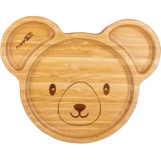 FreeON Πιάτο Bamboo Με Χωρίσματα Και Αντιολισθητική Βεντούζα Koala