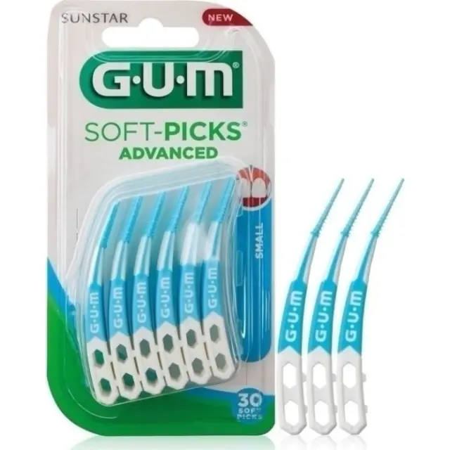 Gum 649 Soft Picks Advanced Small Μεσοδόντια Βουρτσάκια Μέγεθος Μικρό 30τμχ 2