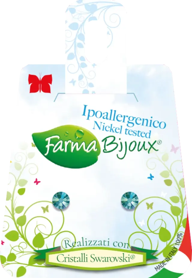 Farma Bijoux Xirius 4mm Blue Zircon Shimmer Υποαλλεργικά Σκουλαρίκια [BE57C78] 1 Ζευγάρι 2