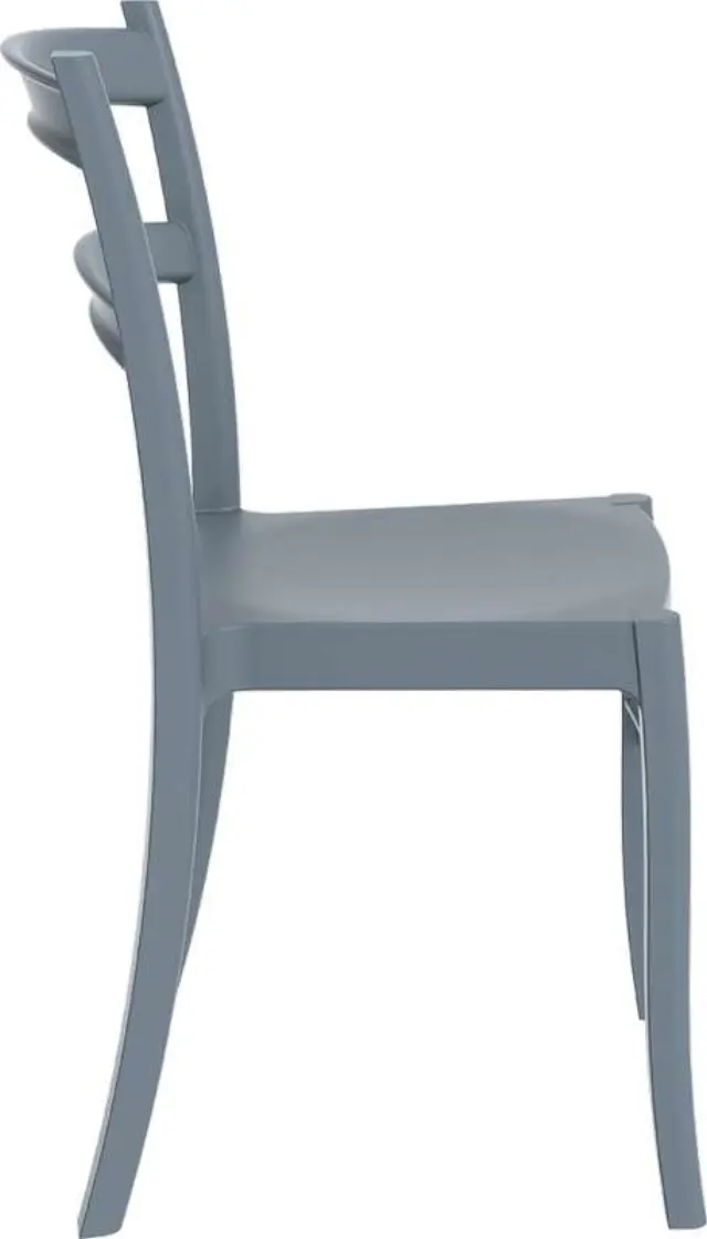 Καρέκλα Στοιβαζόμενη TIFFANY Ανθρακί PP 45x51x85cm 3