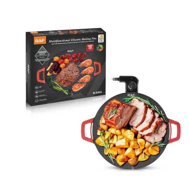 Raf R.5304 Επιτραπέζια Ηλεκτρική Ψησταριά 1800W - Electric Barbecue Machine R.5304 2