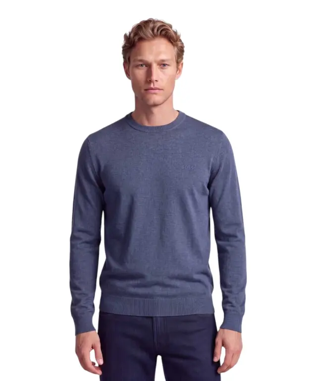 Hugo Boss - Ανδρικό Πλεκτό Πουλόβερ Kestefo 50571398-404 Σκούρο Μπλε 2